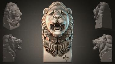 Lions (Lion with open mouth, LVI_000974) 3D models for cnc