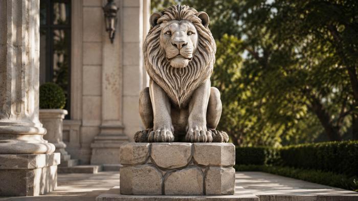 Lion on a pedestal 3d STL model