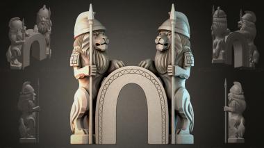 Lions (Arch with Guardian Warriors, LVI_000982) 3D models for cnc