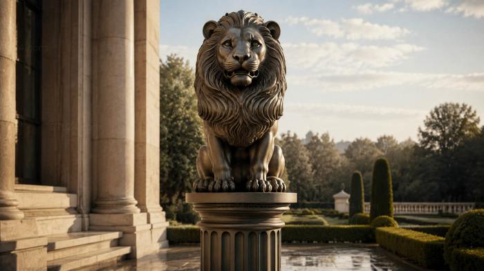 Lion on a Column 3d STL model