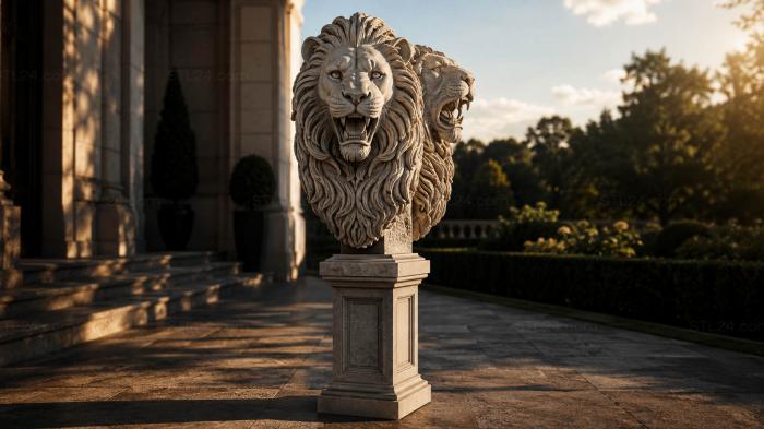 Lion on a Pedestal 3d STL model