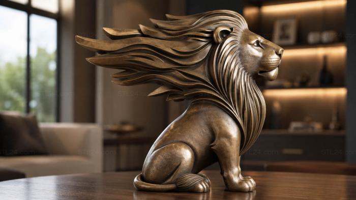 Lion with a Mane 3d STL model