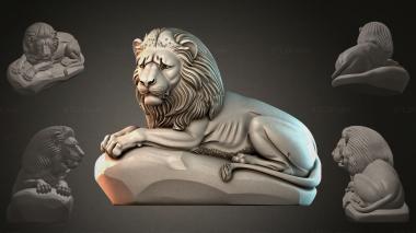 Lions (Lion on a Rock, LVI_001075) 3D models for cnc