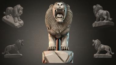 Lions (Lion on a Pedestal, LVI_001077) 3D models for cnc