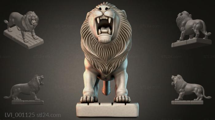 Львы (LVI_001125) 3D модель для ЧПУ станка