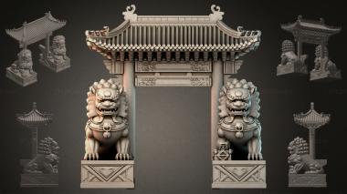 Lions (Chinese Lion Guards at the Gate, LVI_001172) 3D models for cnc