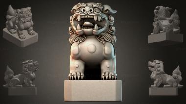 Lions (Lion figurine, LVI_001179) 3D models for cnc