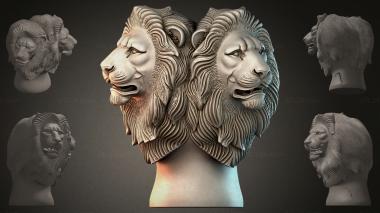 Lions (Double-headed lion, LVI_001187) 3D models for cnc