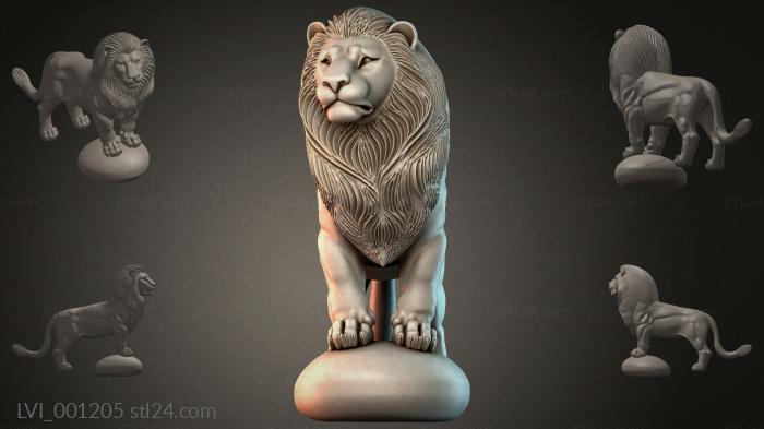 Львы (LVI_001205) 3D модель для ЧПУ станка