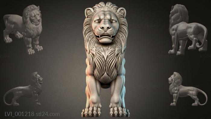 Львы (LVI_001218) 3D модель для ЧПУ станка
