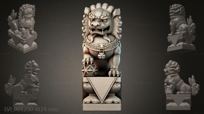 Львы (LVI_001250) 3D модель для ЧПУ станка