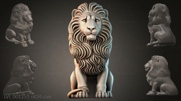 Львы (LVI_001251) 3D модель для ЧПУ станка