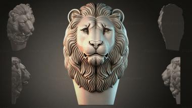 Lions (Lions head, LVI_001280) 3D models for cnc