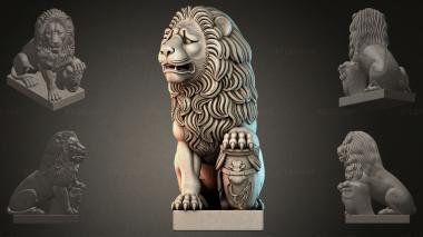 Lions (Lion on a pedestal, LVI_001311) 3D models for cnc