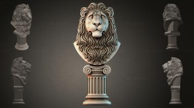 Lions (Lion on a Column, LVI_001320) 3D models for cnc