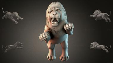 Lions (Leaping Lion, LVI_001322) 3D models for cnc