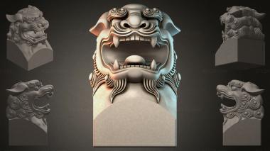Lions (Lions head, LVI_001327) 3D models for cnc