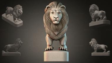 Lions (Lion on a stand, LVI_001343) 3D models for cnc
