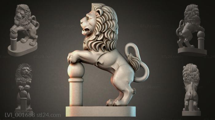 Львы (LVI_001688) 3D модель для ЧПУ станка