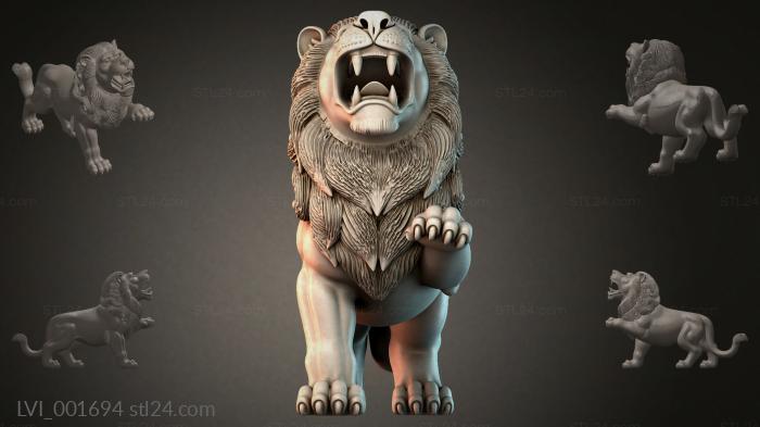 Львы (LVI_001694) 3D модель для ЧПУ станка