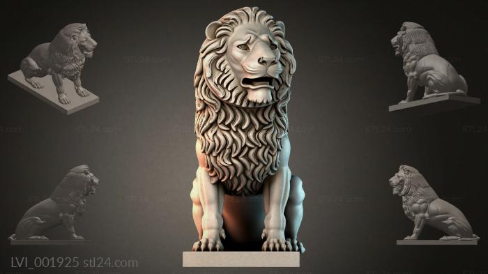 Львы (LVI_001925) 3D модель для ЧПУ станка