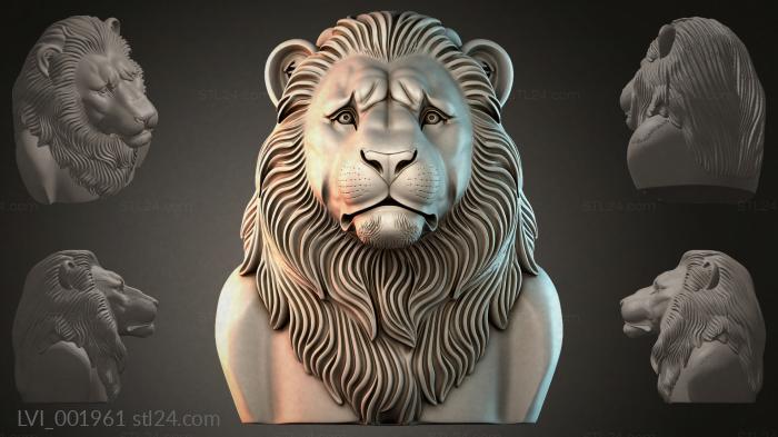 Львы (LVI_001961) 3D модель для ЧПУ станка