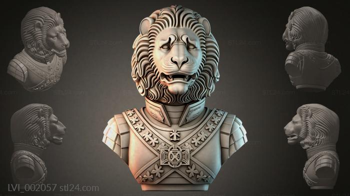 Львы (LVI_002057) 3D модель для ЧПУ станка