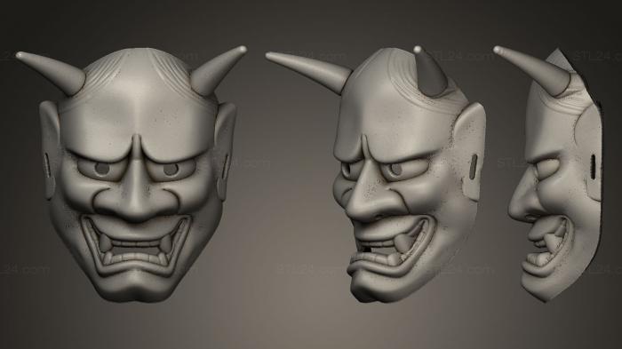 Маски (Маска дьявола с рогами, MS_0119) 3D модель для ЧПУ станка