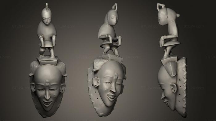 Mask (African Mask Collection3, MS_0135) 3D models for cnc