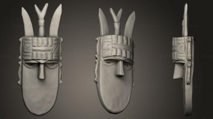 Mask (African Mask Collection6, MS_0138) 3D models for cnc