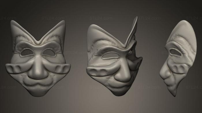 Mask (Maskerotto also for Covid, MS_0155) 3D models for cnc
