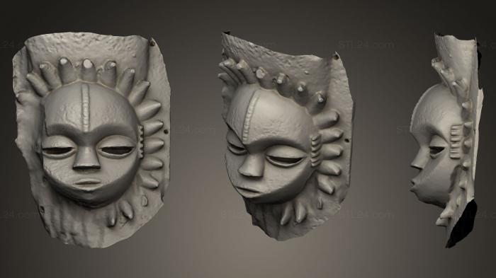 Mask (Nigerian wooden dance mask, MS_0158) 3D models for cnc