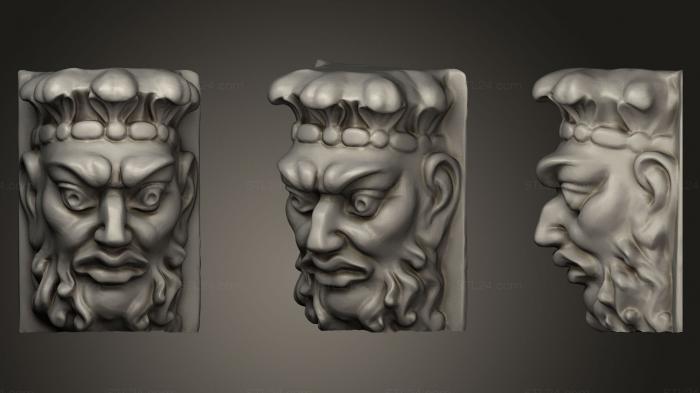 Mask (Paris Panthon Mascaron n2, MS_0161) 3D models for cnc