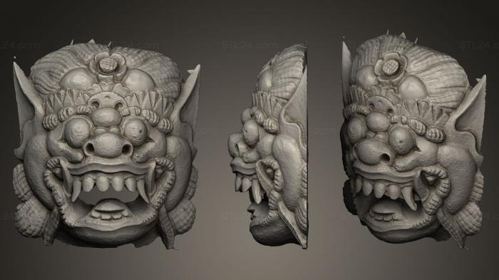 Mask (Shaman wooden totem Mask, MS_0169) 3D models for cnc