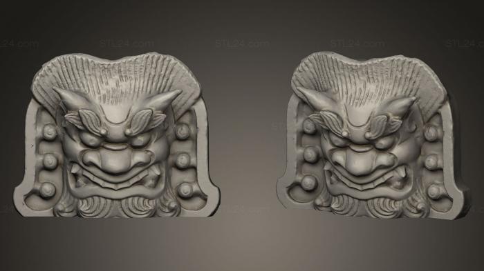 Mask (Stone Monster Temple Kyoto Japan, MS_0171) 3D models for cnc