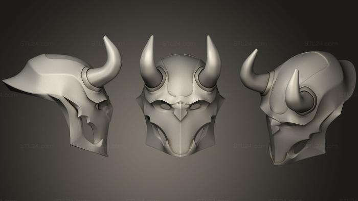 Mask (Blood Moon Jhin the Virtuoso Mask PSTL, MS_0215) 3D models for cnc