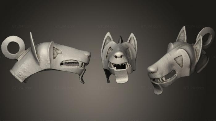 Маски (Bronce ibrico con cabeza de lobo, MS_0218) 3D модель для ЧПУ станка