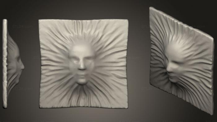 Маски (Бронзовая ткань и голова лоуполи готовы к игре, MS_0219) 3D модель для ЧПУ станка