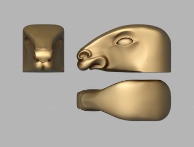 Mask (Sheep head without wool, MS_0300) 3D models for cnc