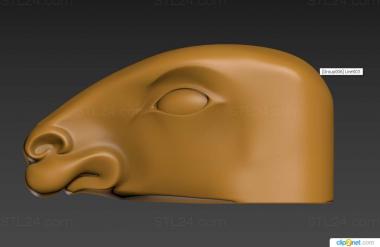 Mask (Sheep head without wool, MS_0300) 3D models for cnc