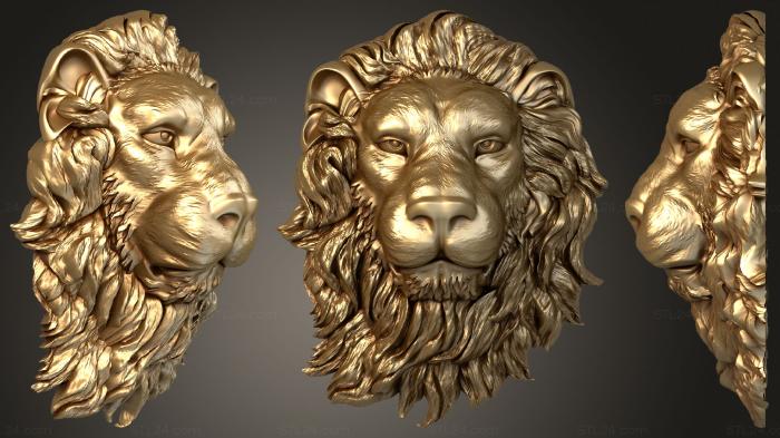 Mask (Lion mask, MS_0301) 3D models for cnc
