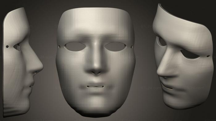 Mask (Blank Halloween Mask, MS_0337) 3D models for cnc