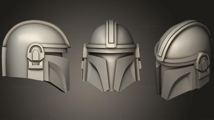 Mask (Bounty Hunter Helmet, MS_0340) 3D models for cnc