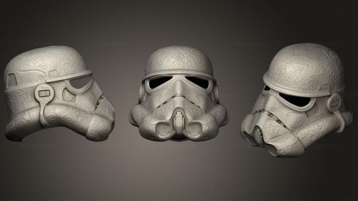 Mask (Carved Trooper, MS_0344) 3D models for cnc