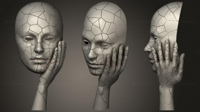 Mask (Cracked Amber v1, MS_0357) 3D models for cnc