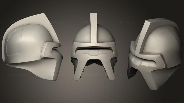 Маски (Цилиндрический шлем неразрезанный, MS_0362) 3D модель для ЧПУ станка