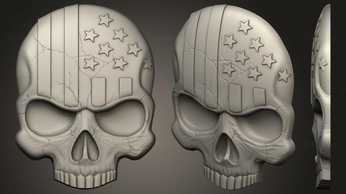 Mask (Half Skull 5, MS_0399) 3D models for cnc