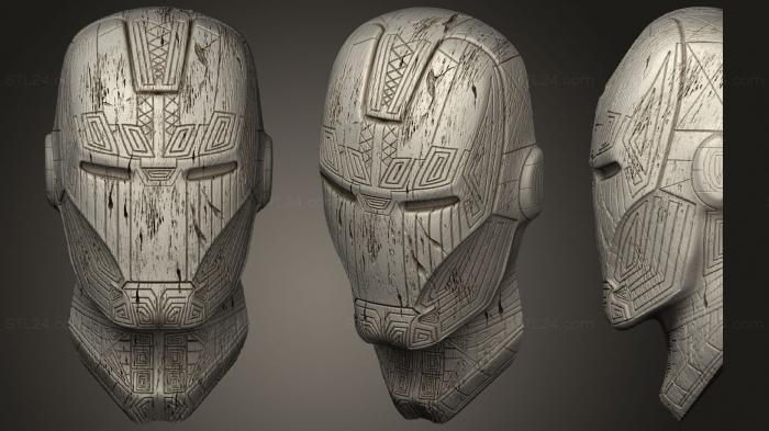 Mask (Ironman Tiki, MS_0422) 3D models for cnc