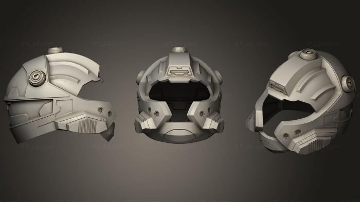 Маски (Основная часть шлема, MS_0437) 3D модель для ЧПУ станка