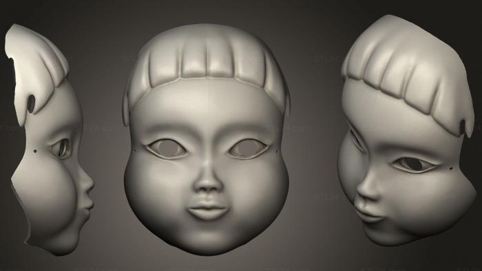 Mask (Mascara munec asquid game, MS_0442) 3D models for cnc